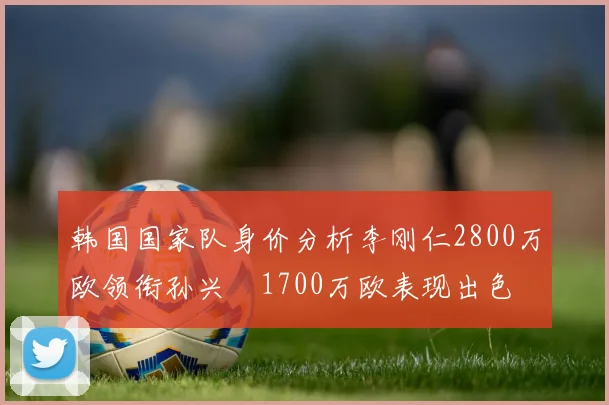 韩国国家队身价分析李刚仁2800万欧领衔孙兴慜1700万欧表现出色